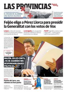 MAZÓN, EN LES CORTS: «YA HE ASUMIDO MIS RESPONSABILIDADES POLÍTICAS»