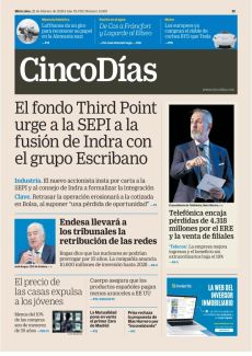 EL FONDO THIRD POINT URGE A LA SEPI A LA FUSIÓN DE INDRA CON EL GRUPO ESCRIBANO