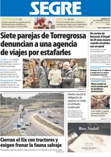 SIETE PAREJAS DE TORREGROSSA DENUNCIAN A UNA AGENCIA DE VIAJES POR ESTAFARLES